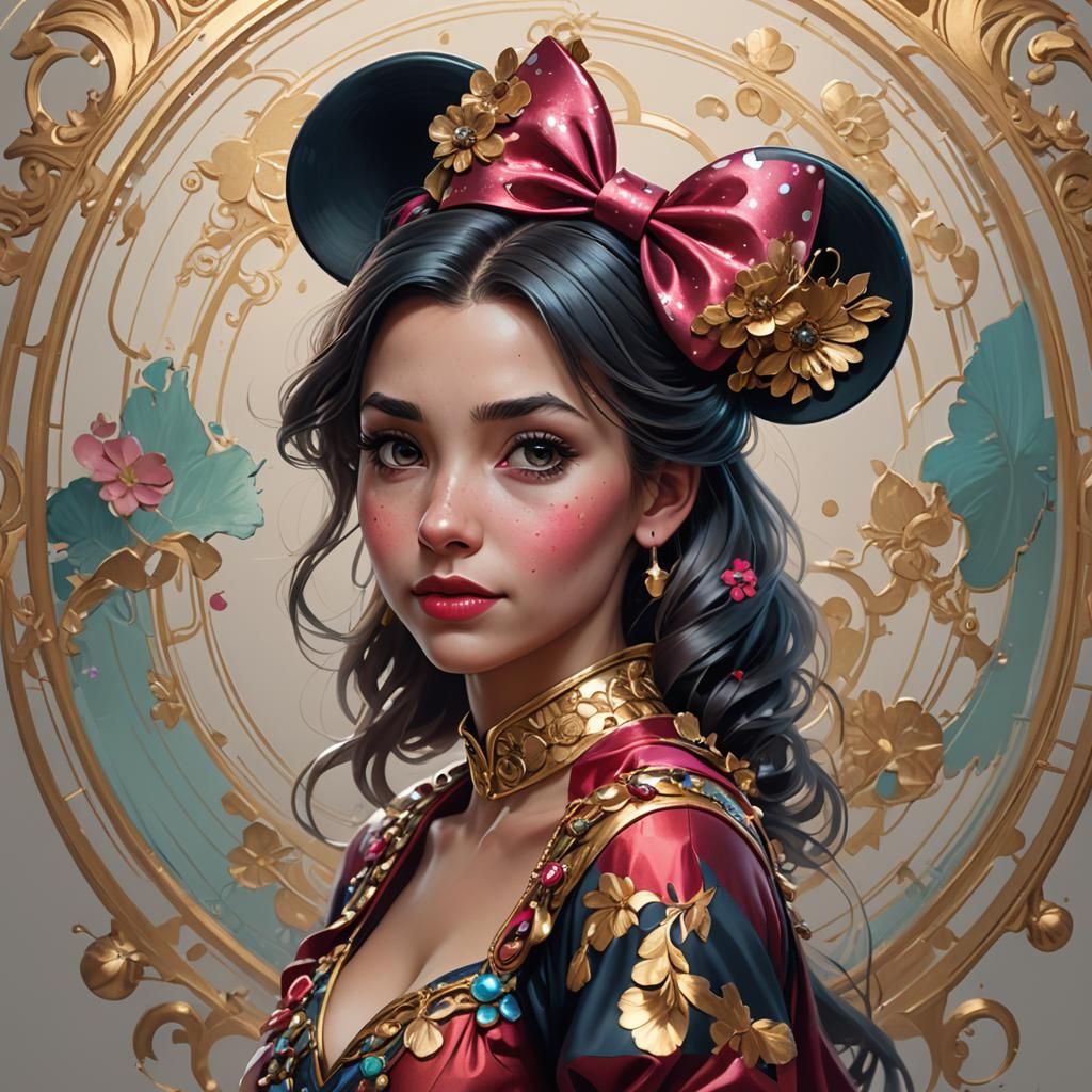 Minnie Mouse Portrait in Artgerm Style