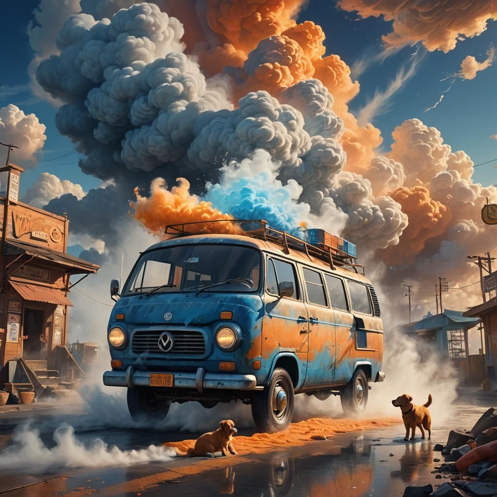 SmokingWheels Van at Mystical Wagnwash in 3D