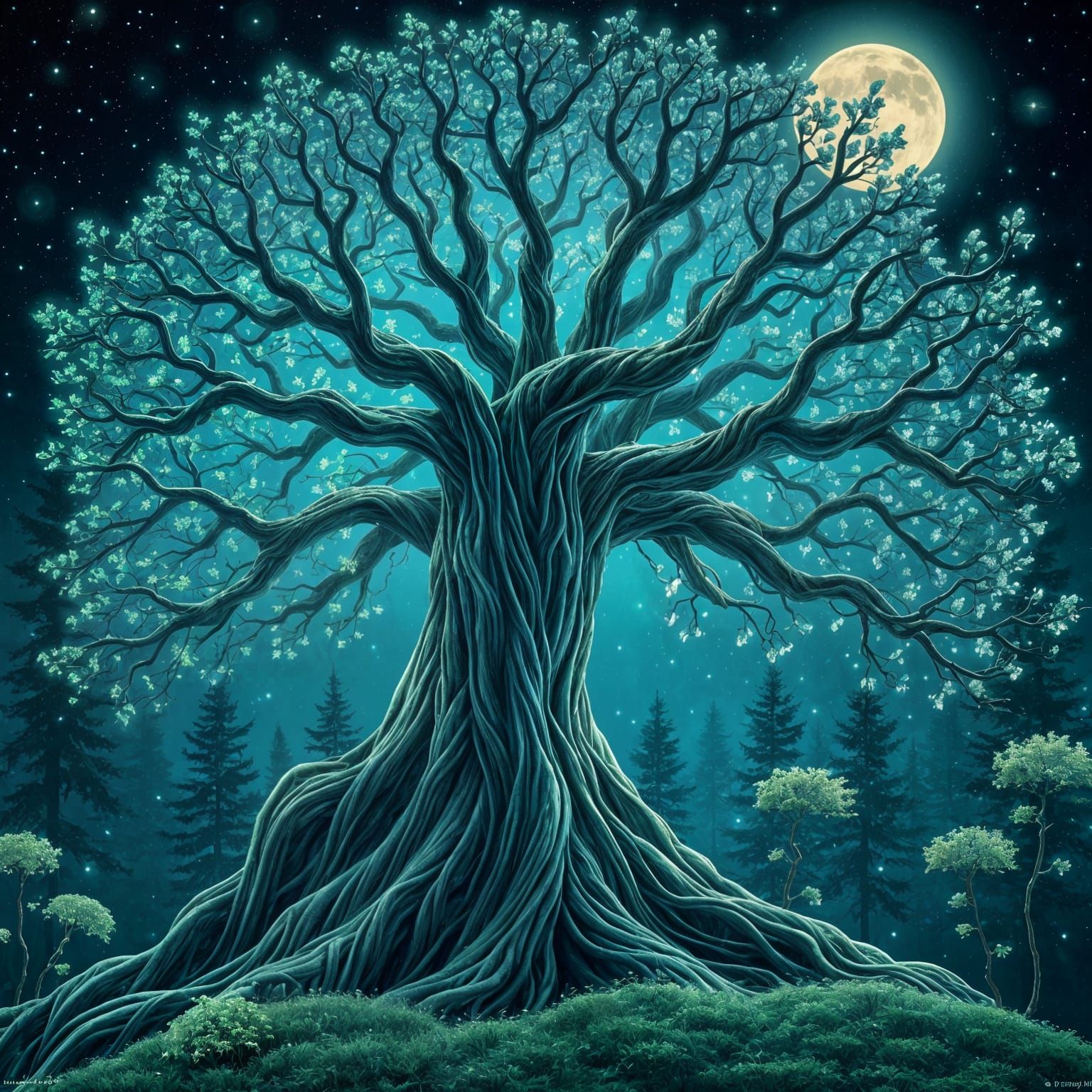 Enchanted Tree of Celestial Beauty