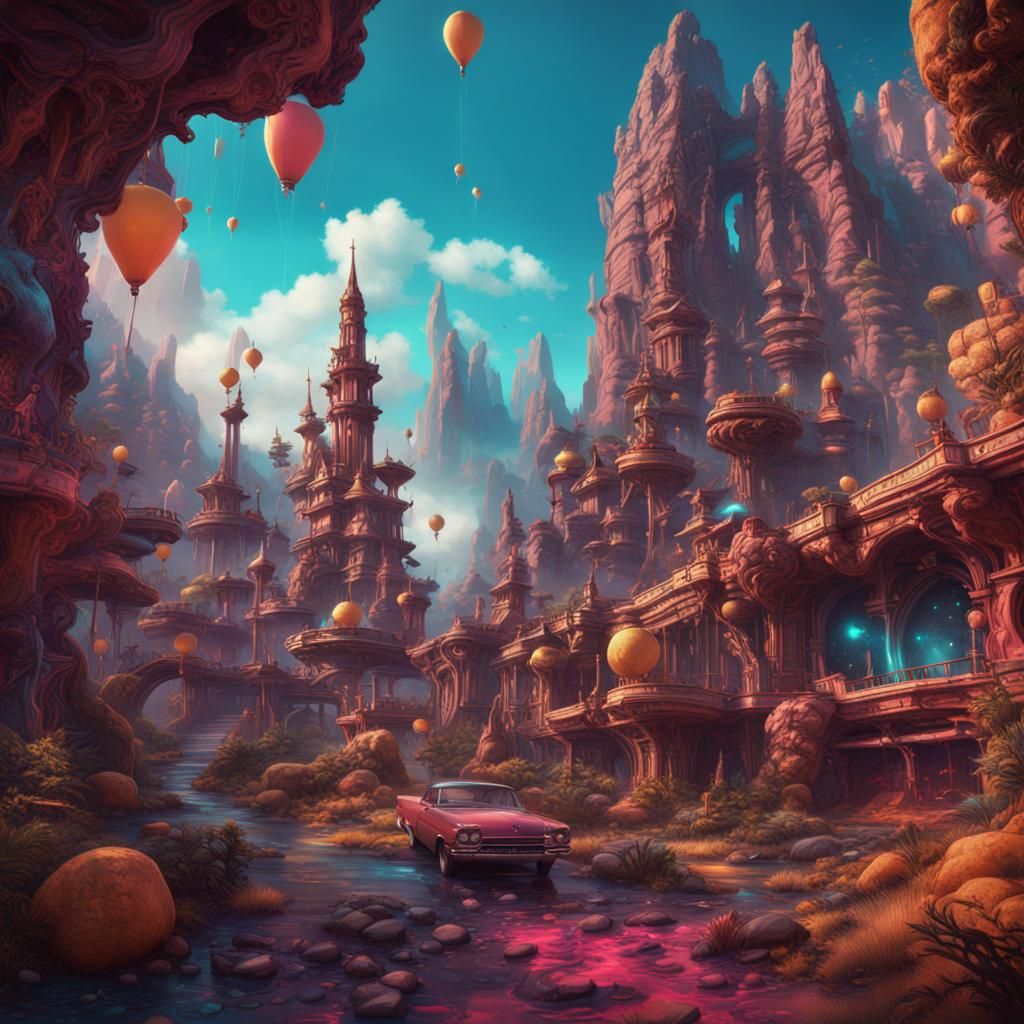 Exotic Retro Rock and Roll Concept Art