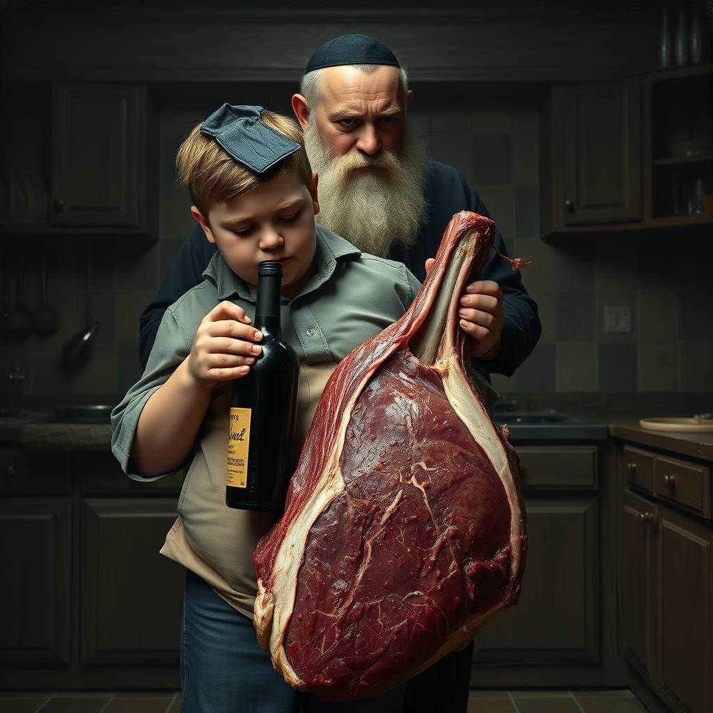 Guilty Boy Steals Meat, Dutch Masters Style