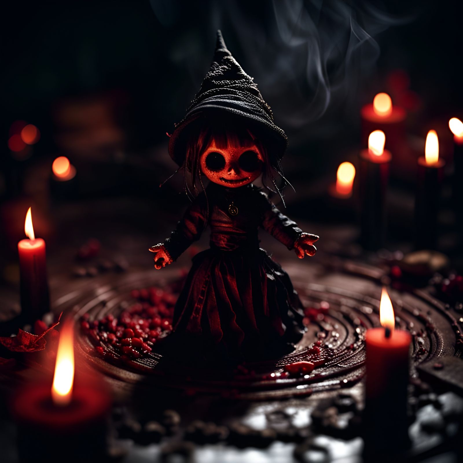 Bloody Doll Witch in Dark Ritual