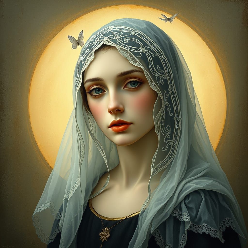 Mystical Woman in Ethereal Light