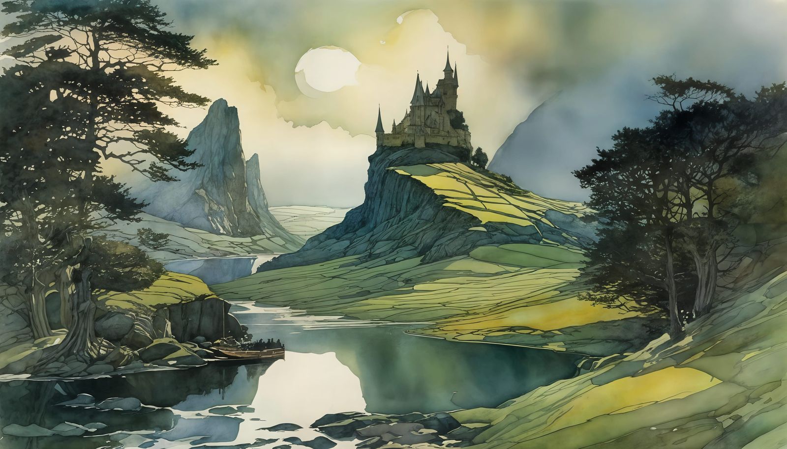 Avalon in Watercolor Style