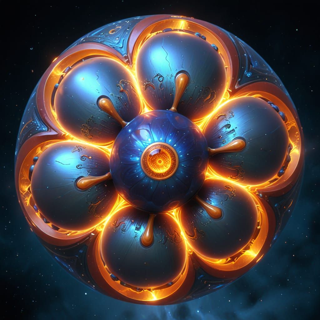 Fiery Fractal Core with Complex Mathematical Iterations