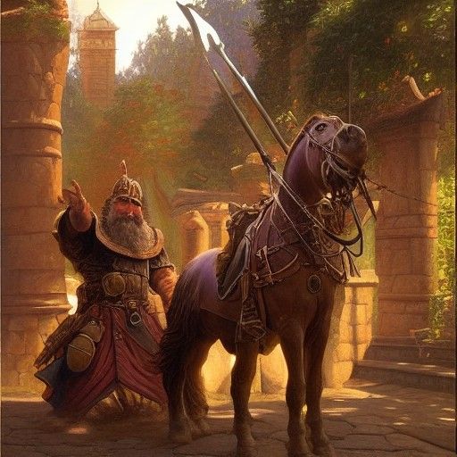 Epic D&D Scene in Oil Painting Style