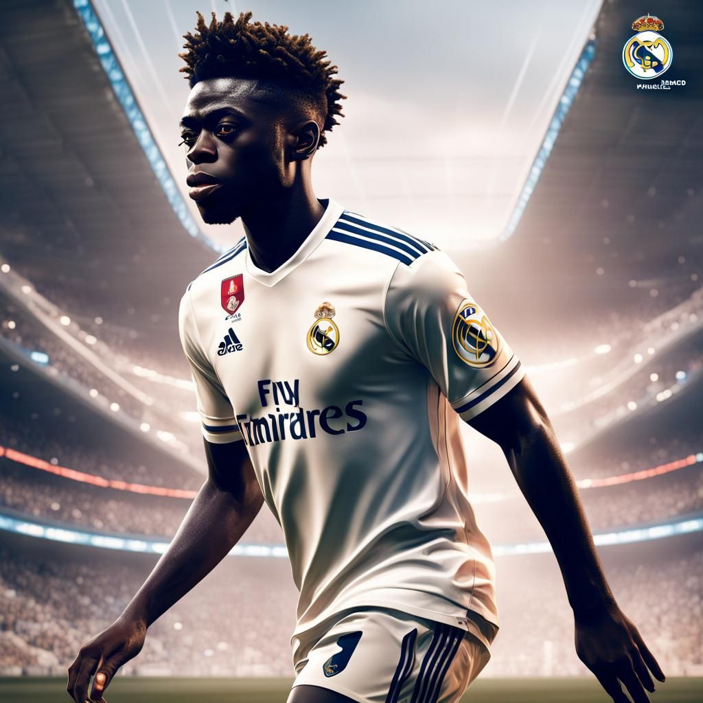 Bukayo Saka in Real Madrid Kit