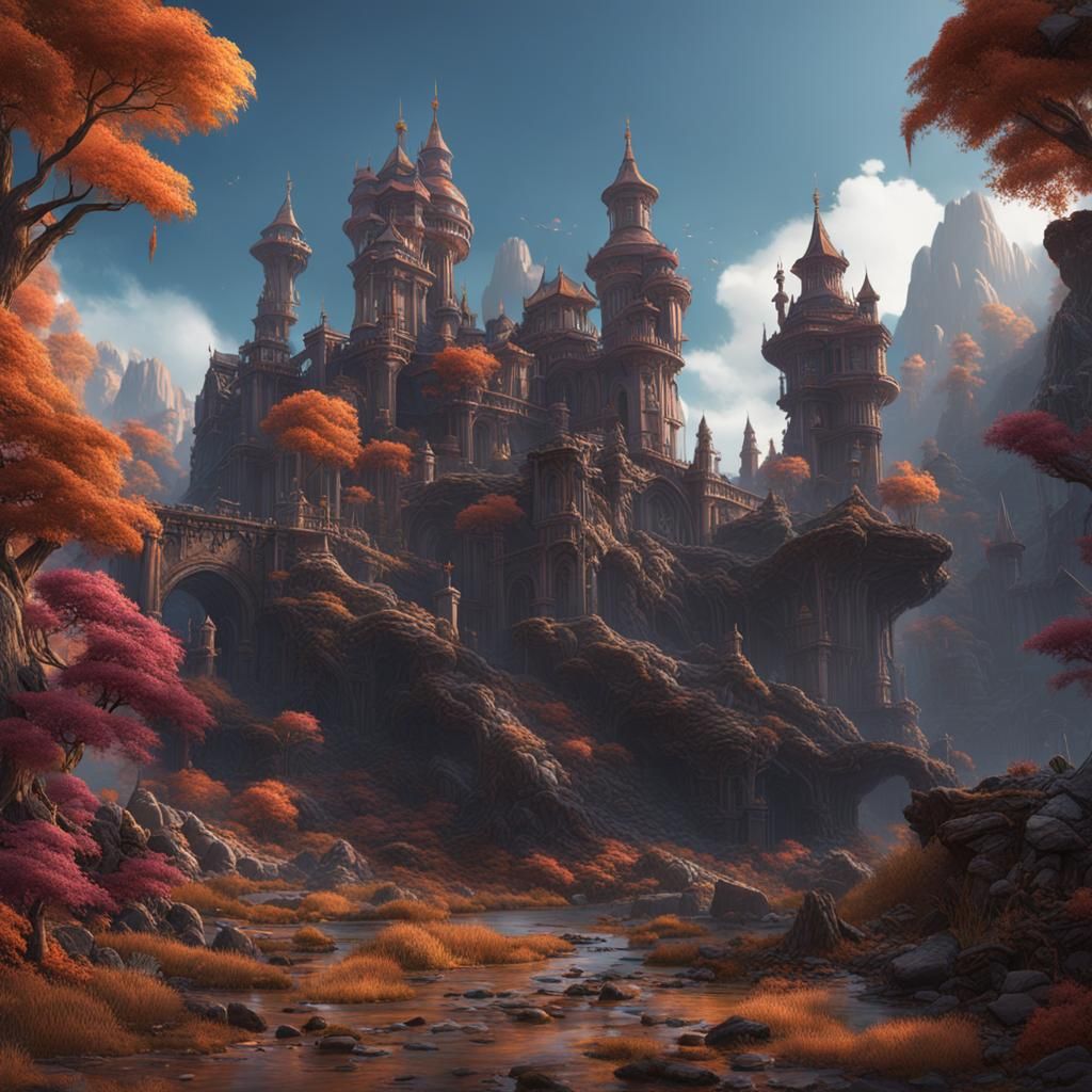 Fantastical Matte Painting in Deep Color