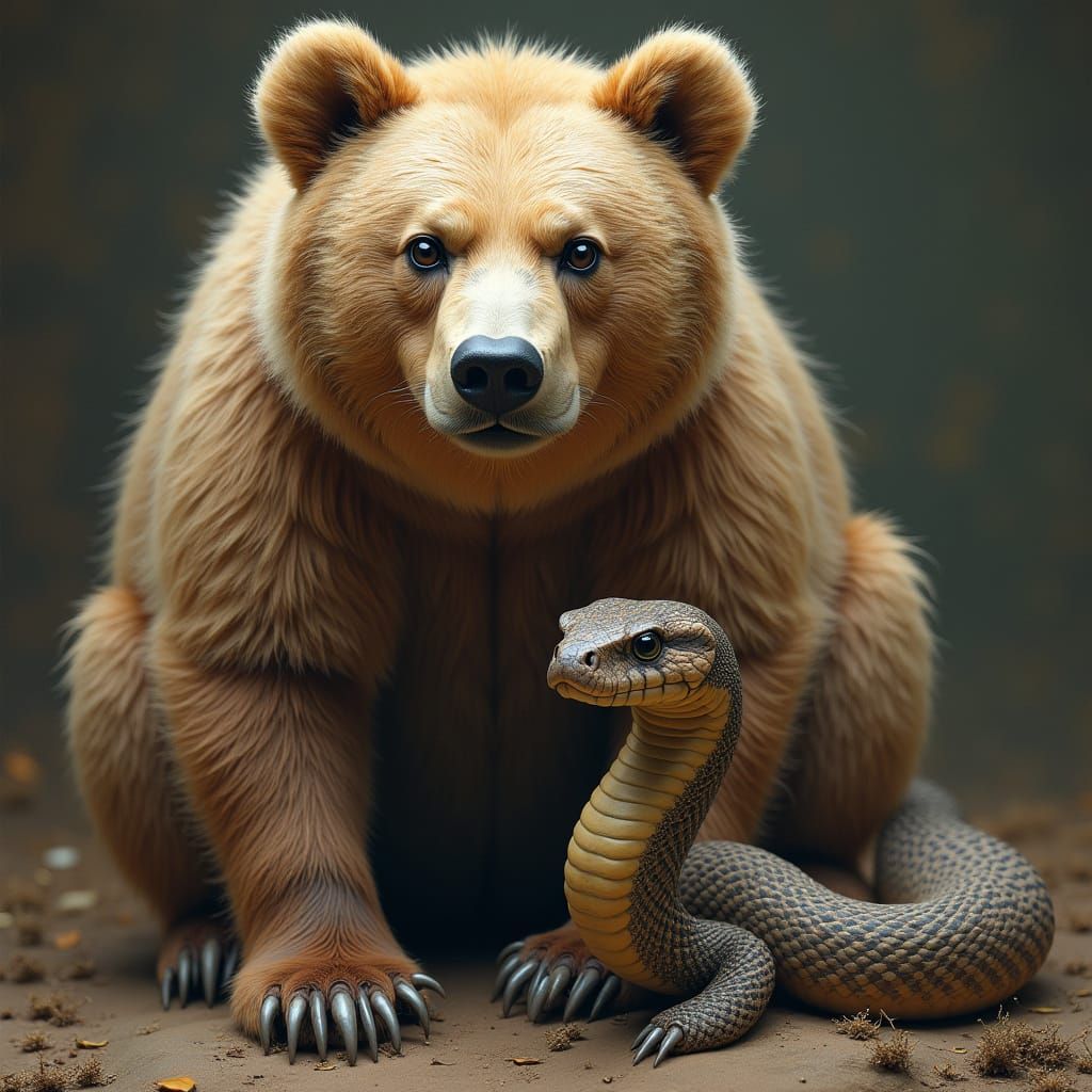 Bear and Snake Companionship