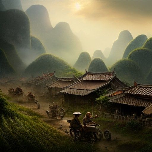 Epic Vietnam War Scene in Digital Matte Painting