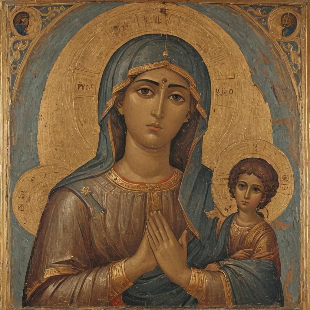 Sfumato Portrait in Byzantine Style
