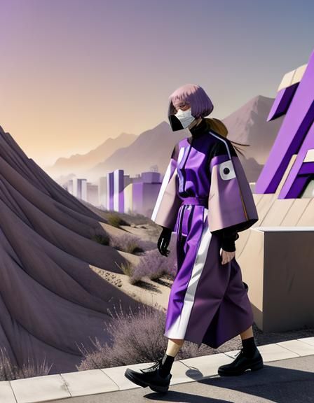 Futuristic AI Layoffs in Goya Inspired Palette