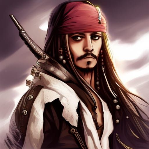 Jack Sparrow in Anime Style