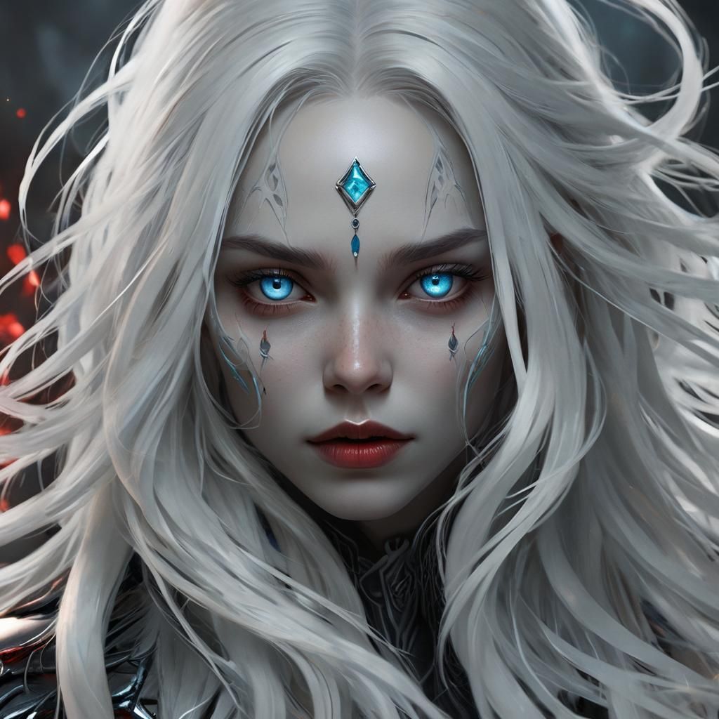 Dark Fantasy Goddess in Ominous Cloak