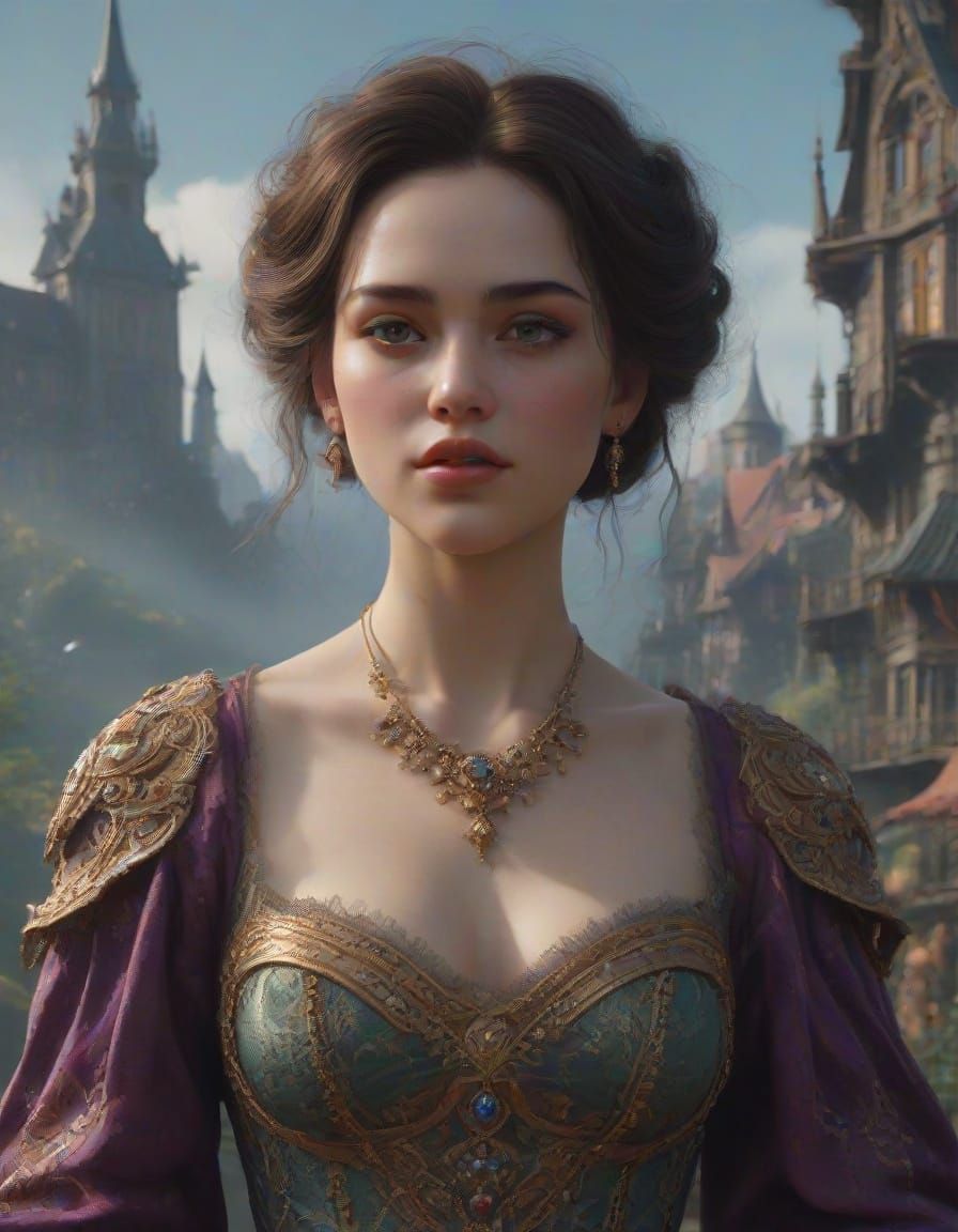 Enchanted Doll Princess in Whispers of a Mystical Realm