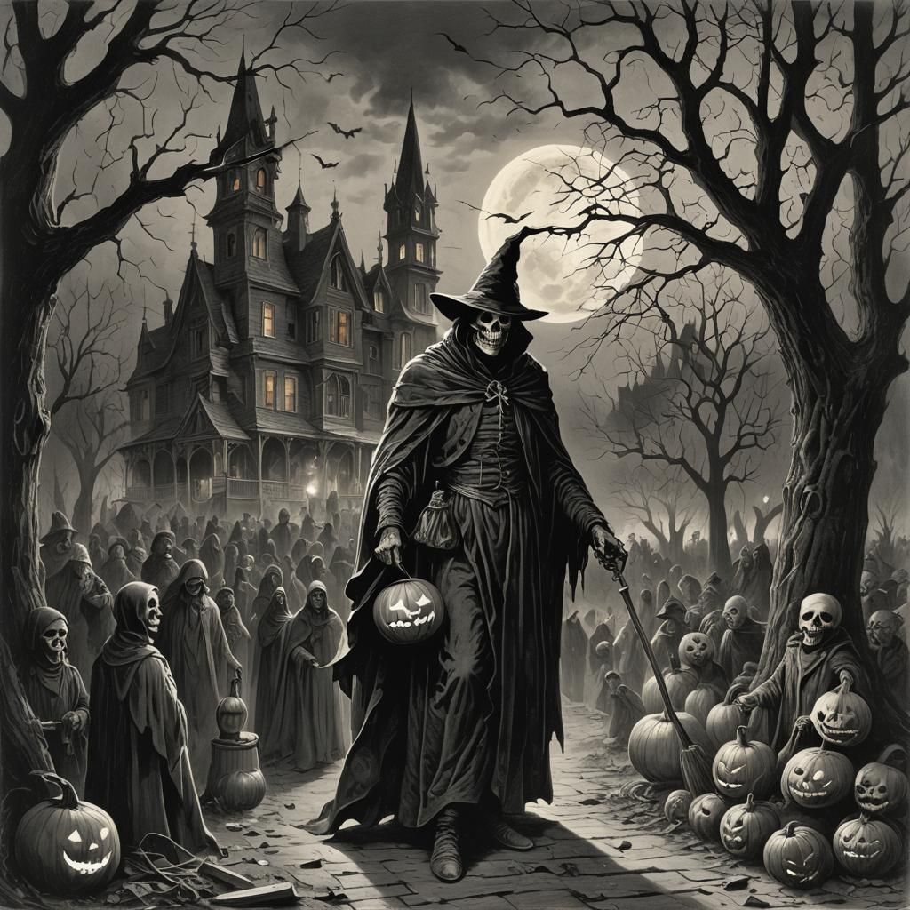 Midnight Halloween Decorations in Horror Style