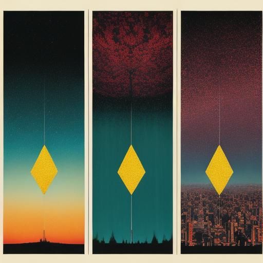 Abstract Trapezoid Triptych in Trap Style