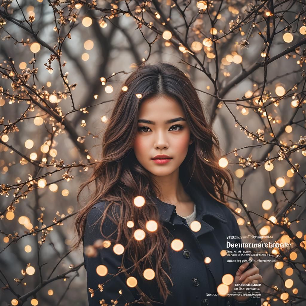 Magazine Cover with Bokeh and Natural Lighting
