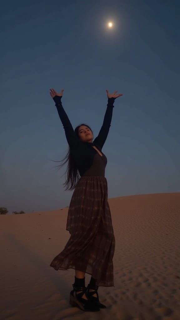 Surreal Moonlit Serenade in the Desert of the Heart