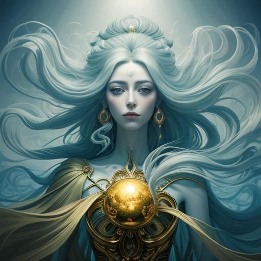 Homomorphic 3D image of a woman