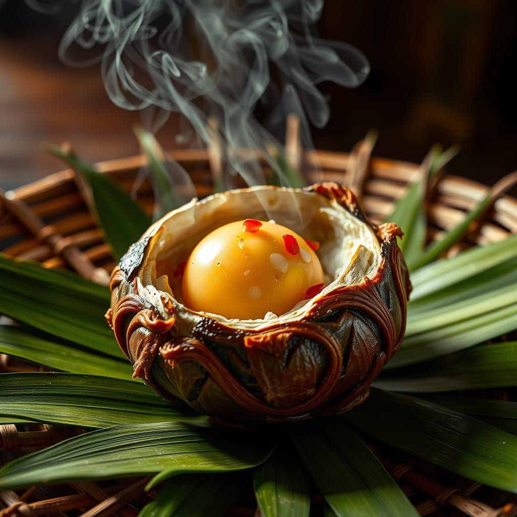 Steaming Balut in Tropical Paradise