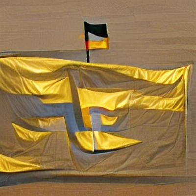 Minimalist White Flag on Neutral Background