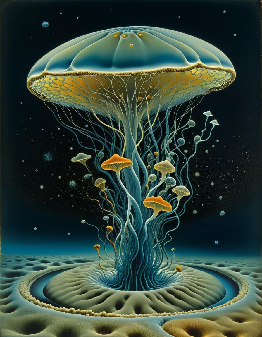 Surreal Amoebas in Microscopic Environment: Dramatic Illustr...
