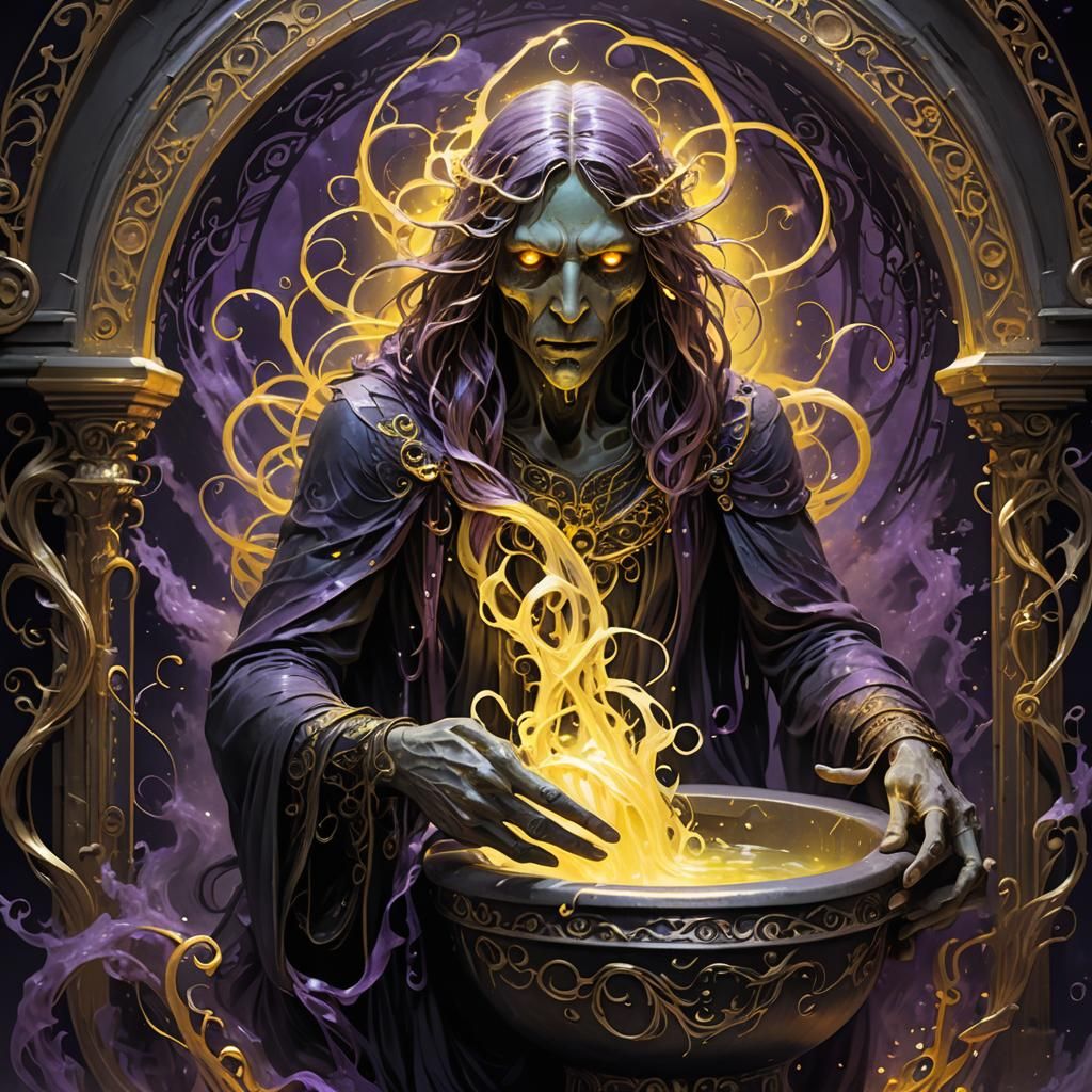 Ethereal Spirit Emerges in Dark Fantasy Art