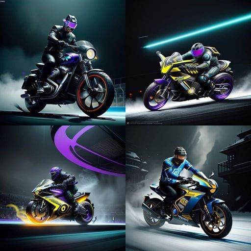 Cinematic Futuristic Motorcycle Hockey Epic