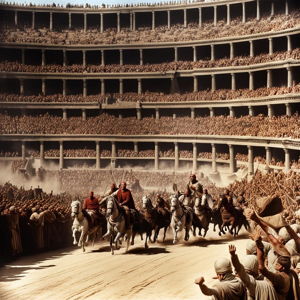 Dramatic Cult Scene from Ben Hur Film