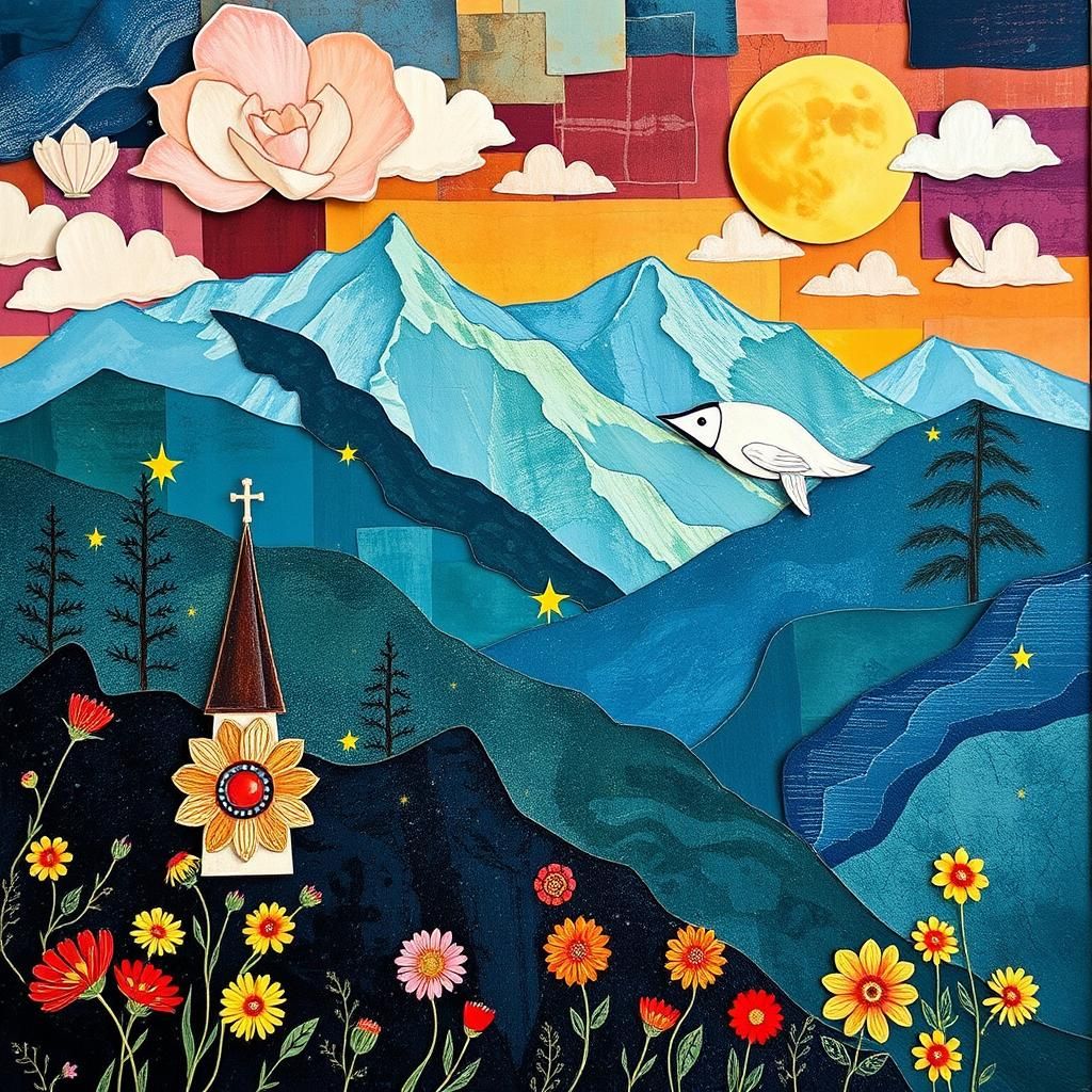 Inspirational Collage Art with Rich Colors