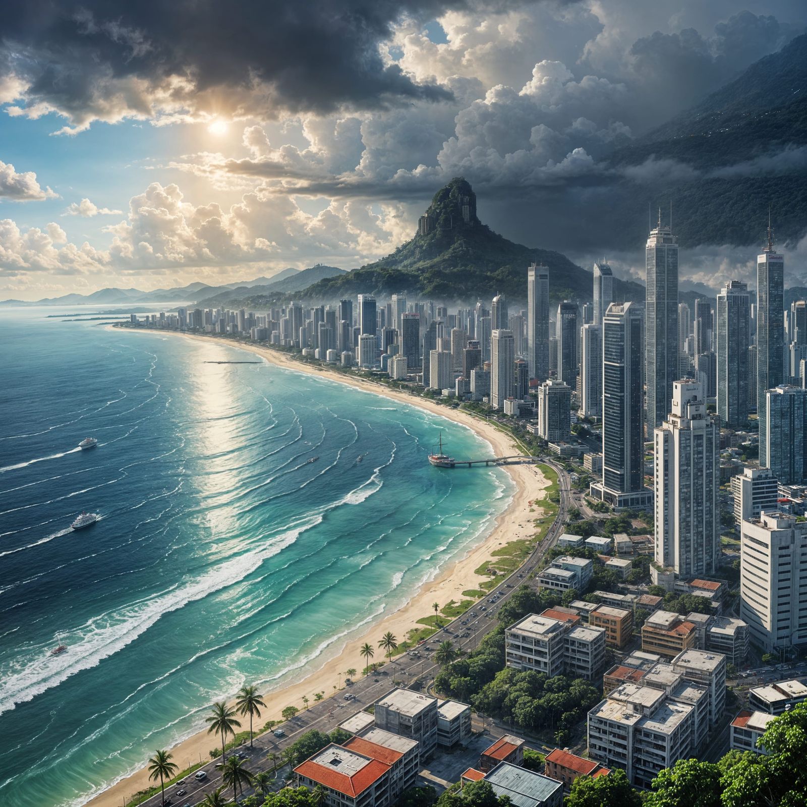 Panama Cityscape in Watercolor Art