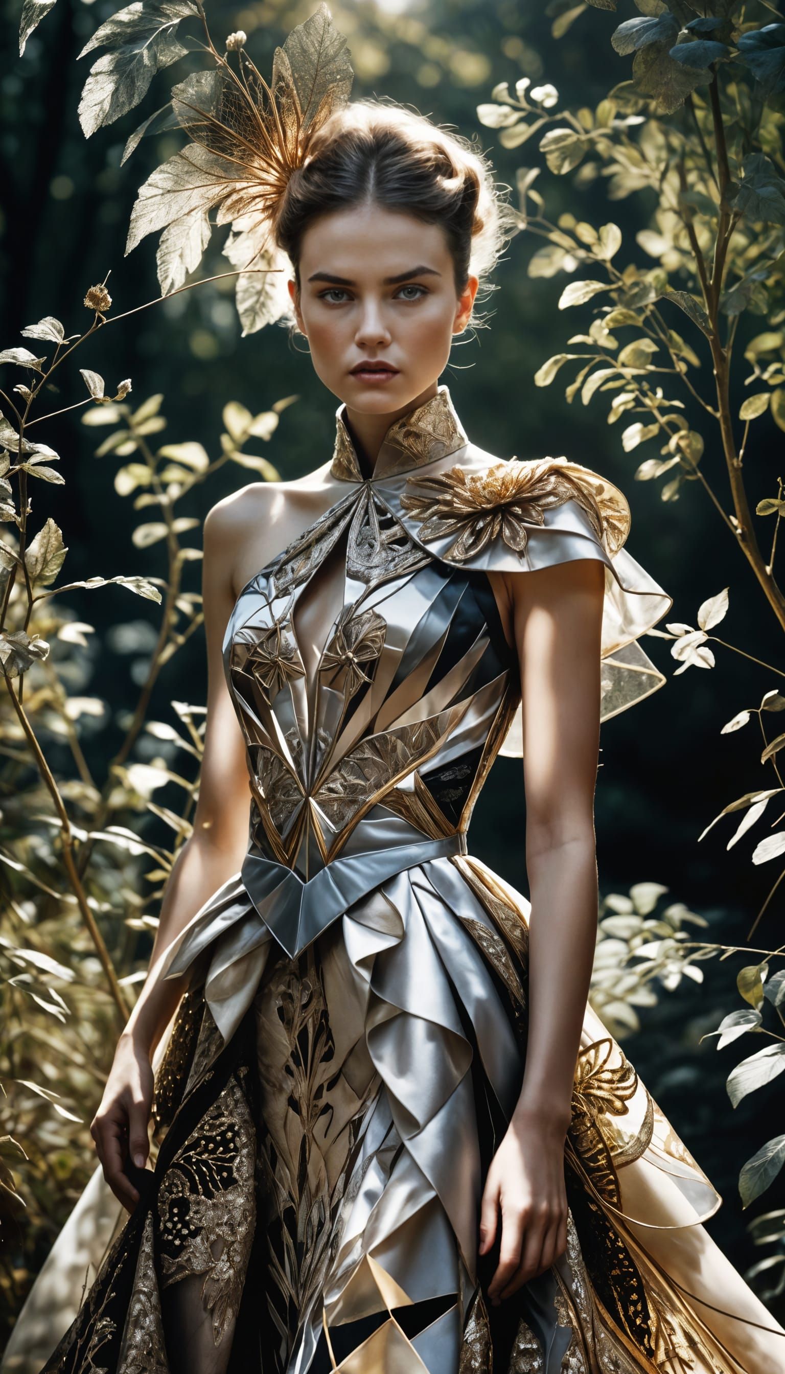 Haute Couture Fashion Photoshoot in Nature