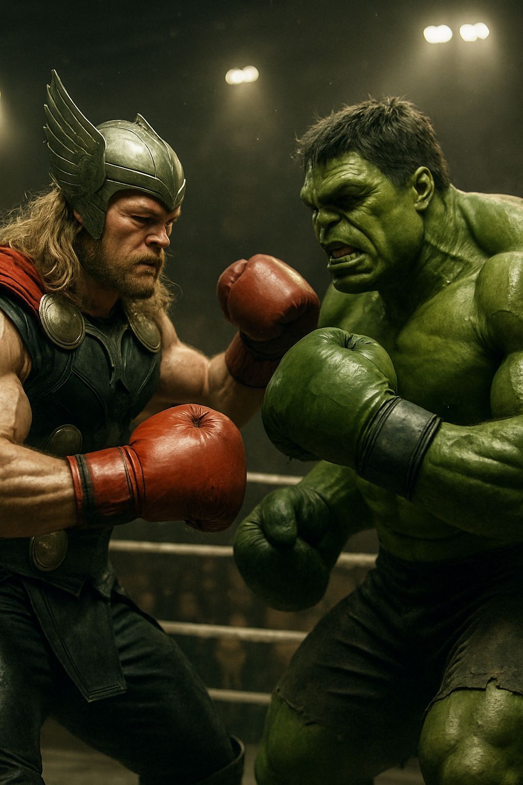 Thor vs Hulk Boxing Match: Epic Showdown in Hyperrealistic S...