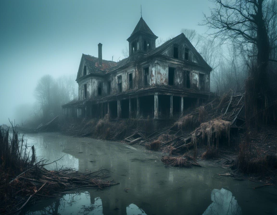 Eerie Abandoned Coastal Village with Decayed Corpses