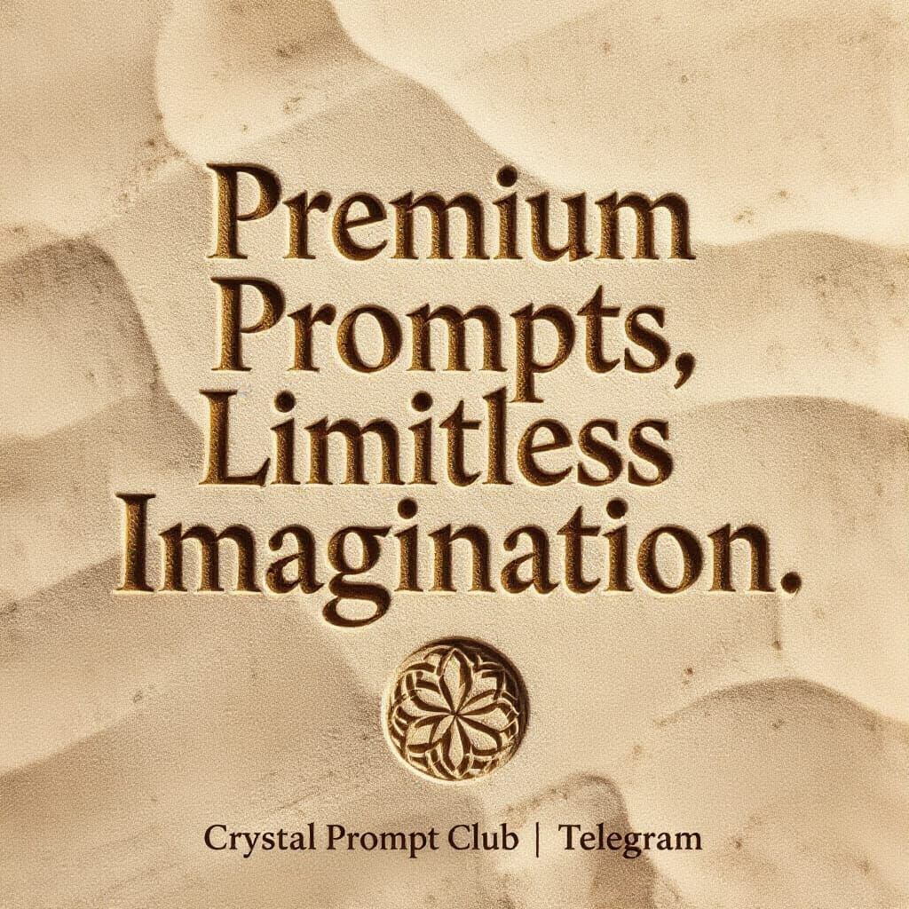 Engraved Sandstone Text with Telegram Logo, Dark Fantasy Sty...