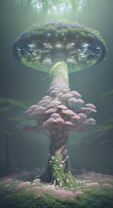 Gratitude in Nature's Embrace: A Detailed Render