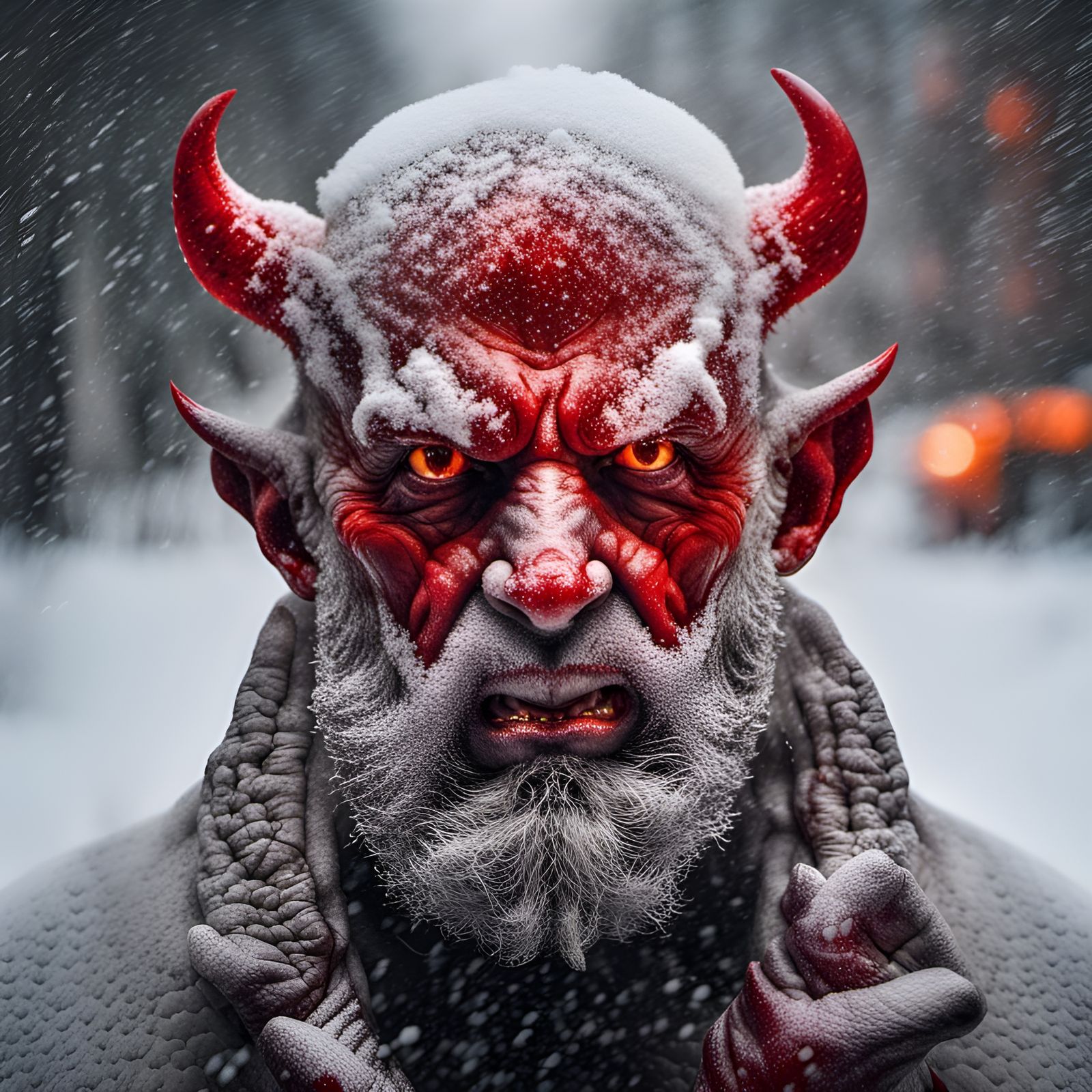 A Portrait of Satan In A Snow Storm