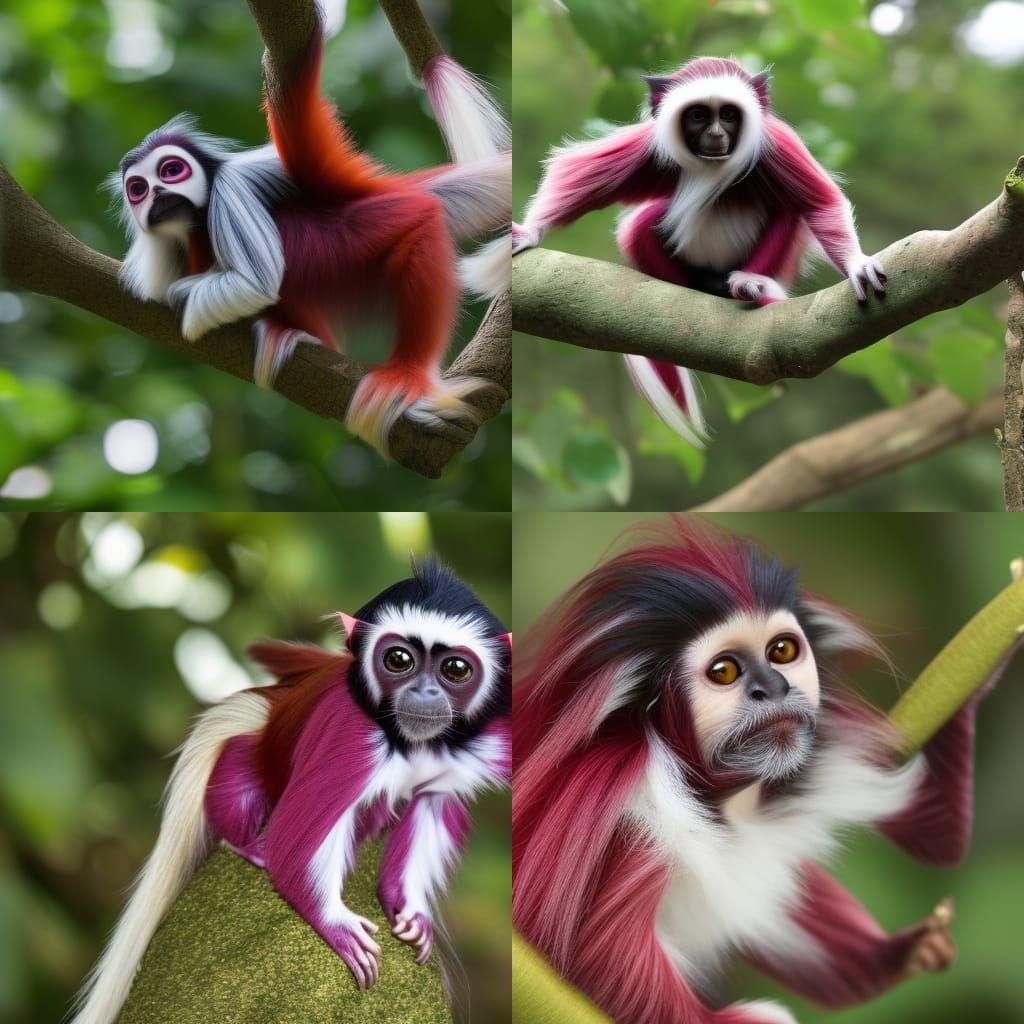 Superhero Tamarin Monkey Generated by AI