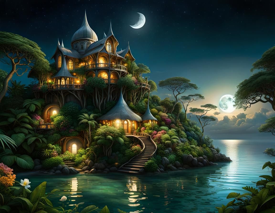Nighttime on Elven Island