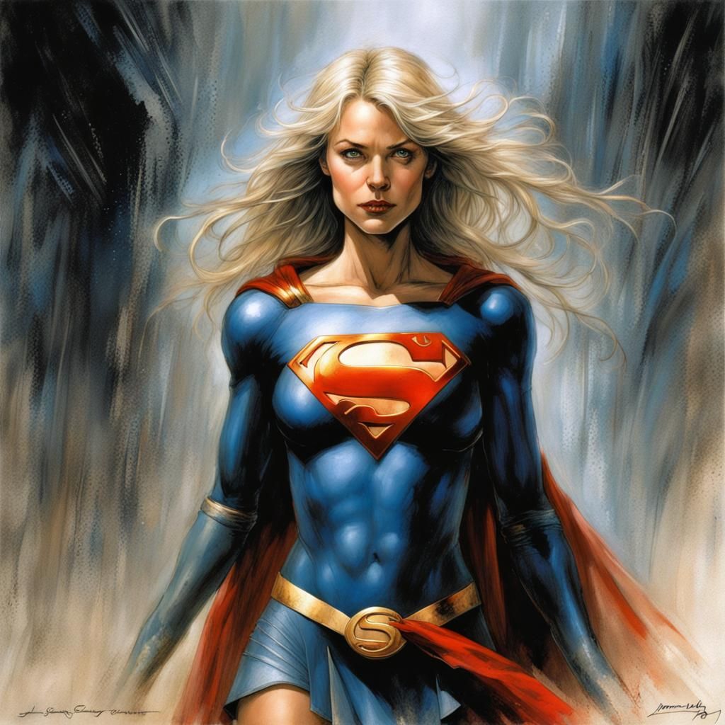 Supergirl in Luis Royo Style: Epic Digital Art