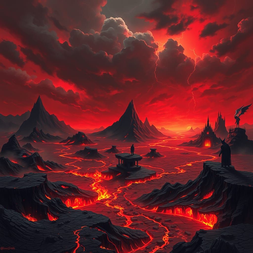 Eternal Damnation in a Blood-Red Hellscape