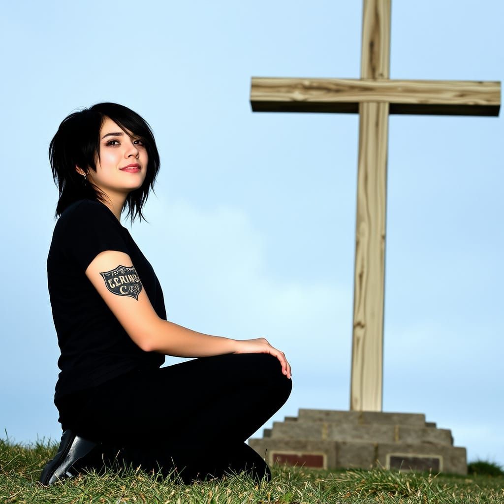 Emo Savior on the Cross