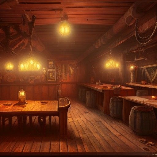 Cozy Tavern Interior: Fantasy Concept Art