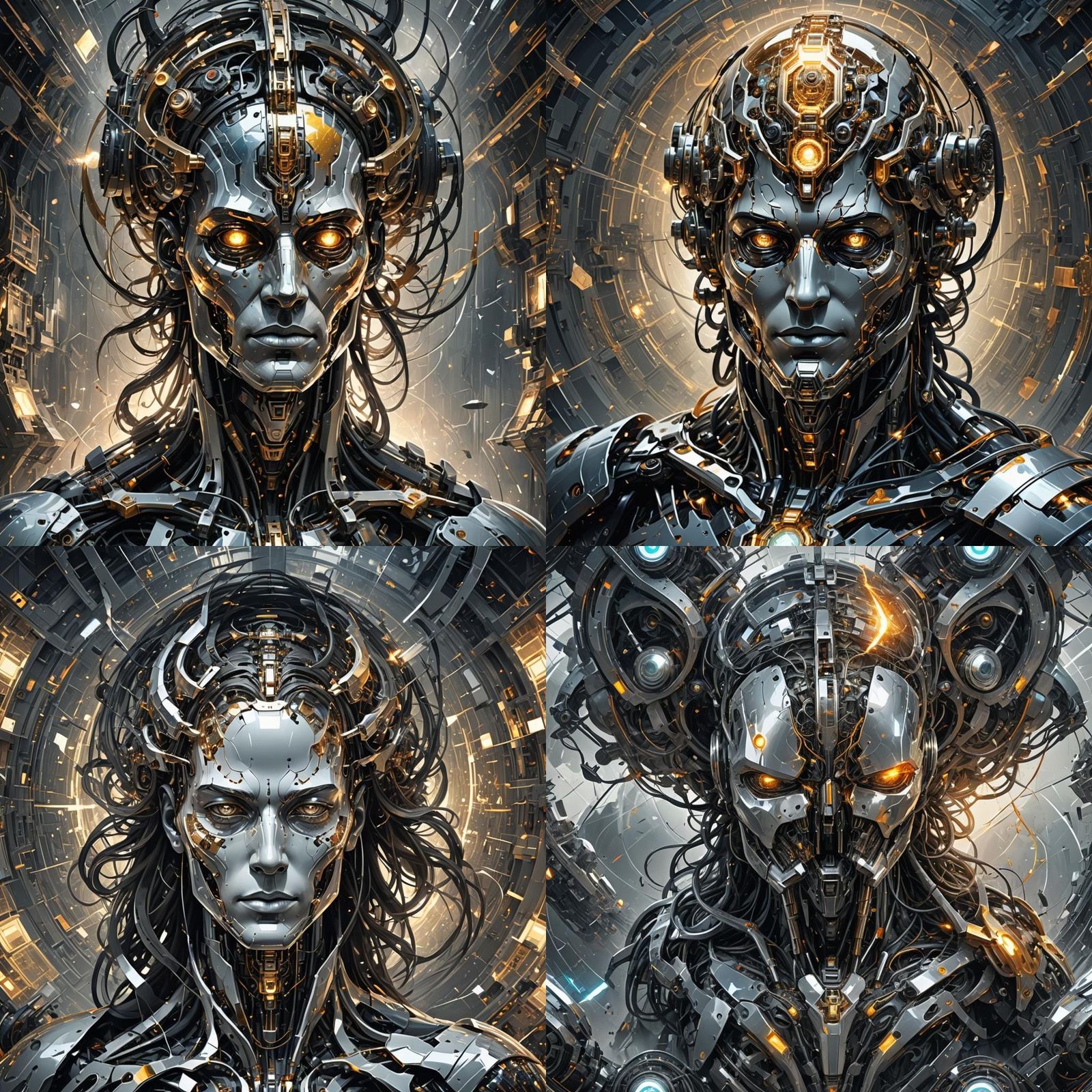 Abstract Confrontation: Hope in Dark Fantasy Style