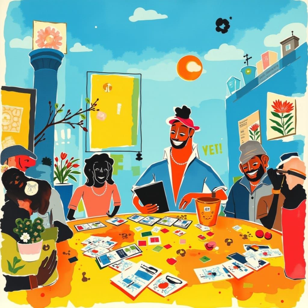 Friends Enjoying Board Games in Sunny Room