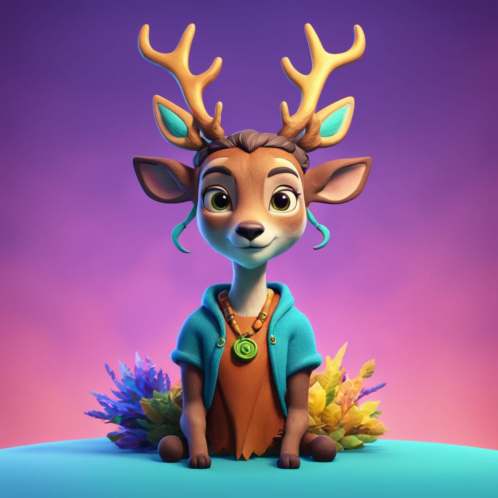 Legend of Deerwoman. Half deer. Half woman #7