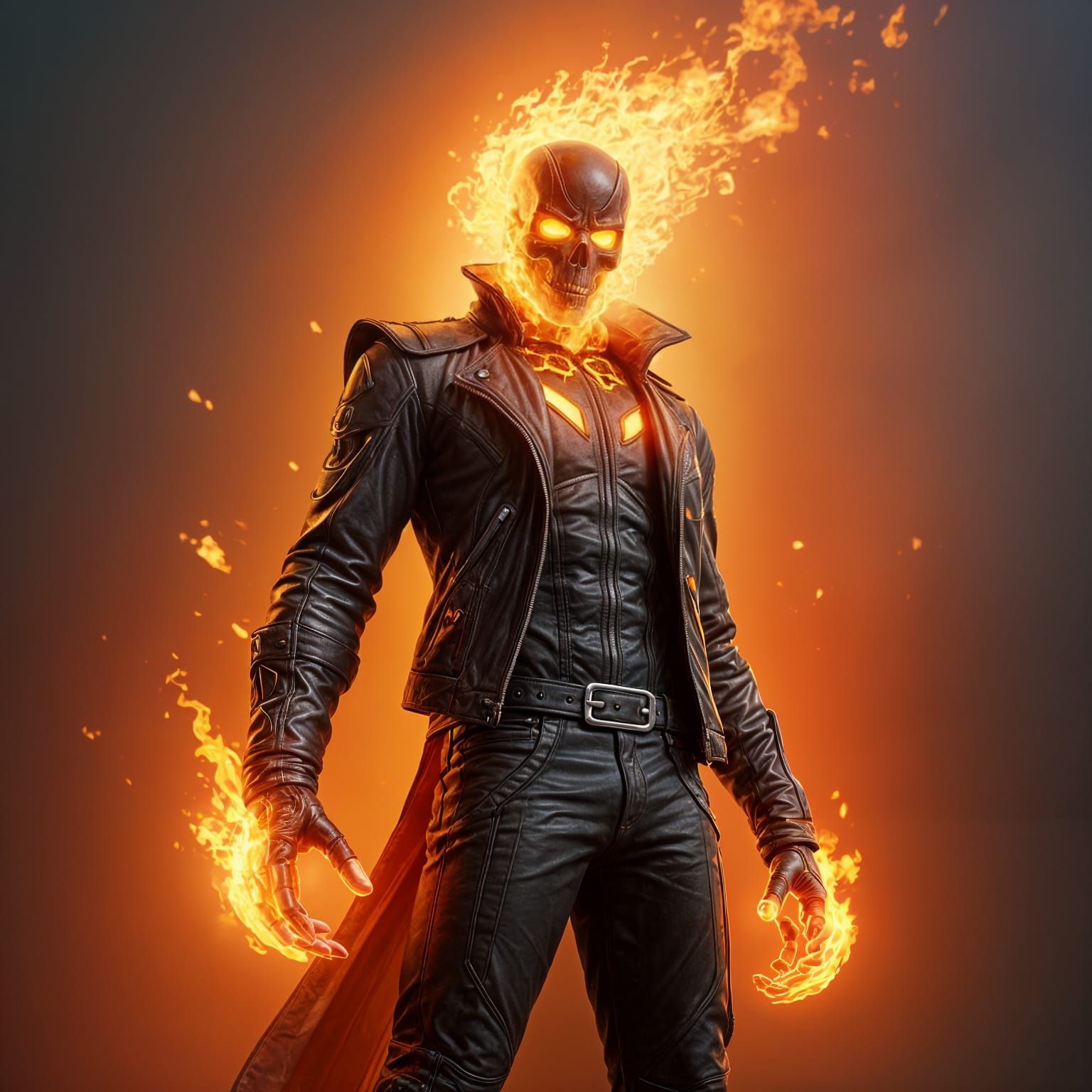Ghost Rider Concept Art in 3D