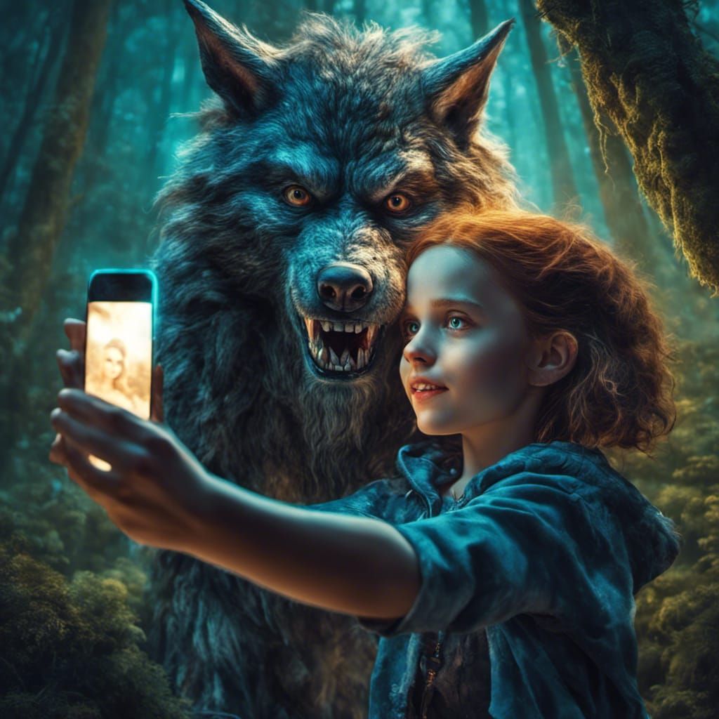 Selfie with my pet werewolf