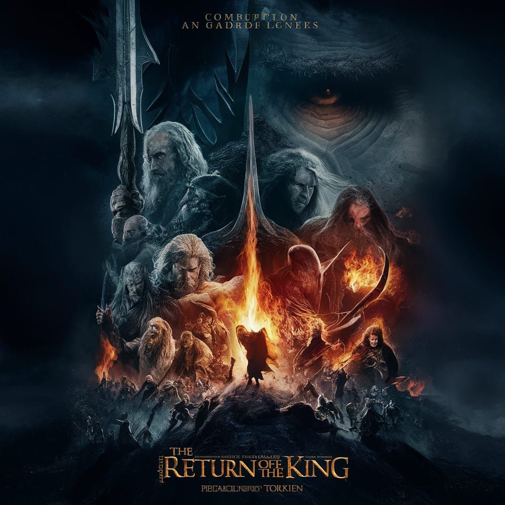 Epic Battle Concept Art Poster: Return of The King